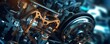 Car Engine Background Abstract Car Repair or Restoration Artwork Generative AI