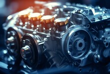 Car Engine Background Abstract Car Repair Or Restoration Artwork Generative AI
