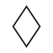 Simple diamond shape icon. Vector.