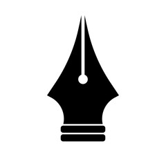 Poster - Fountain pen silhouette icon. Pen nib icon. Art. Vector.