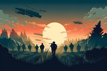 World War One, Soldiers. Beautiful Illustration Picture. Generative AI