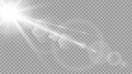 Wall Mural - vector transparent sunlight special lens flare light effect. stock royalty free vector illustration.