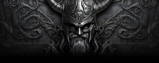 Poster - Viking art medieval style old culture background Generative AI