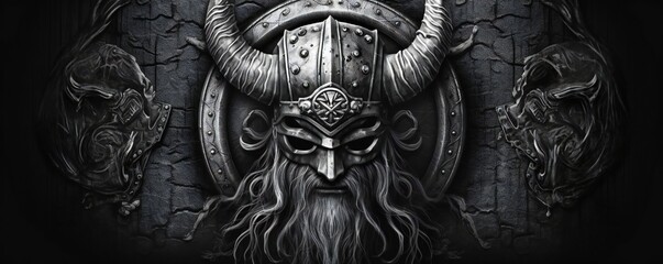 Viking art medieval style old culture background Generative AI