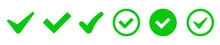 Check Mark Icon Set. Green Check Mark. Checkmark Collection. Approved Icon. Vector