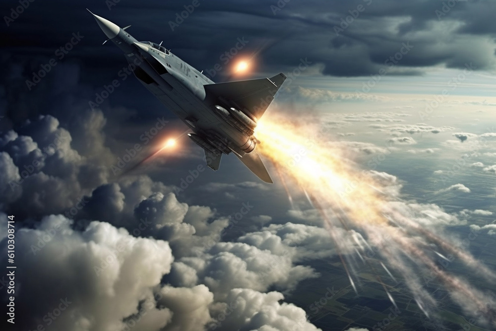 Fighter jet engaged in a high-stakes aerial battle. jet maneuvers ...