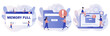 © Marta Sher - Memory space full notification. Cleaning mobile phone or computer memory or storage. Folder full. Modern flat cartoon style. Vector illustration on white background