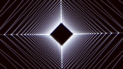 Poster - Abstract futuristic technological background with stars, lines, and speed. 3D rendering. 3D illustration of a data tunnel journey a bullet struck a fiber optic wire