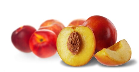 Canvas Print - Fresh ripe sweet peach fruit