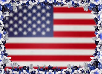 Celebration with USA flag background