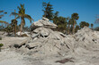 Devastation and Piles of Rubble after Hurricane Ian in Fort Myers Florida Sea Front, USA