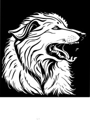 Sticker - wolf head vector