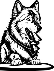 Wall Mural - wolf head vector