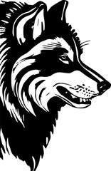 Wall Mural - wolf head vector