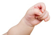 Little baby hand gesturing finger