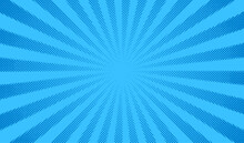 Blue Comics Background. Abstract Lines Backdrop. Bright Sunrays. Design Frames For Title Book. Texture Explosive Polka. Beams Action. Pattern Motion Flash. Rectangle Fast Boom. Vector Illustration