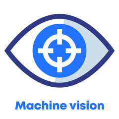 Canvas Print - Machine vision, visual recognition icon