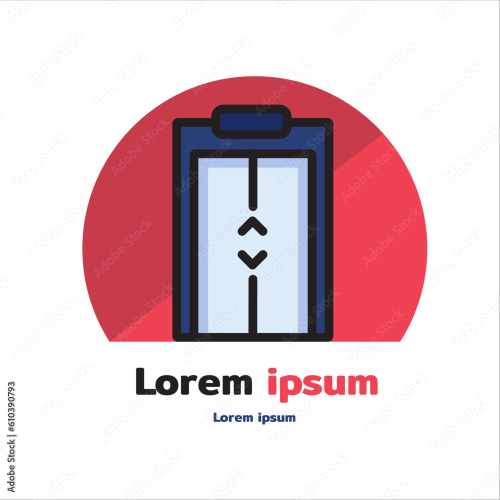 Elevator logo icon vector isolated on white background. for app web ...