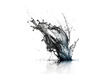 Poster - water splashes on white background. Generated by AI