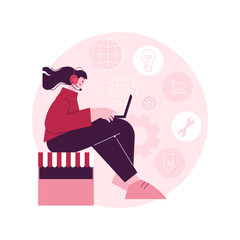 Poster - customer care abstract concept vector illustration. client outreach, personalized service, customer 