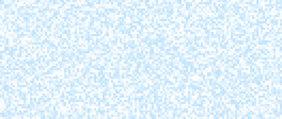 Seamless pixelated blue texture. Navy noise grain pattern. Sapphirine and airy mosaic background. Light blue shades vector background