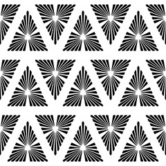 Poster - Abstract seamless pattern. Repeating geometric black shape isolated on white background. Repeated geometry line for design prints. Simple repeat lattice. Modern motif. Geo graphic. Vector illustration