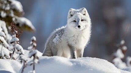 close-up of an arctic fox
