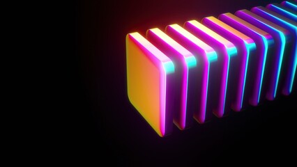 Aufkleber - Abstract rainbow rectangles