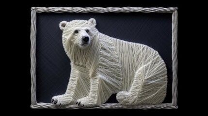 Wall Mural - polar bear in the snow