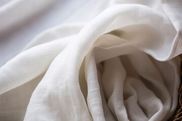 Poster - white fabric texture close up Generative AI