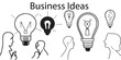 © Illustration-store - A set of Silhouette Business Ideas vector illustration