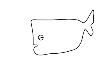 Naklejka na meble fish icon image with white background