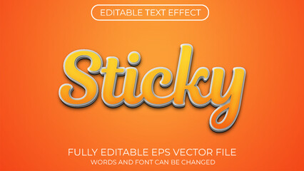 Sticky text effect