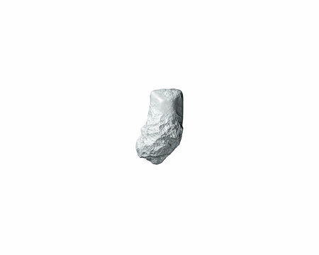 Symbols made of clay and rock. 3d illustration of stone alphabet isolated on white background