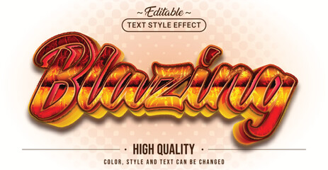 Aufkleber - Editable text style effect - Blazing text style theme.