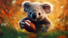 Koala Playing Rugby