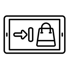 Sticker - ECommerce Tablet Icon