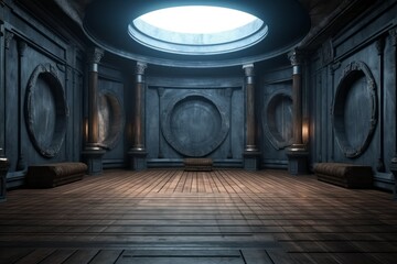Poster - Empty interior room. Generate Ai