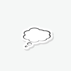 Poster - Thought bubble sticker icon design