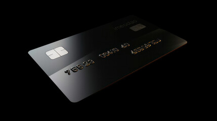 close-up credit card on a dark background. Generative AI