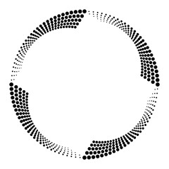 Wall Mural - abstract halftone dots circle background. creative geometric round ornament pattern. vector halftone