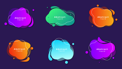 Poster - 6 Digital Abstract Gradient Text Bubbles. You can change all texts as you wish.-RGB-3840 x 2160 px-12 Text placeholders