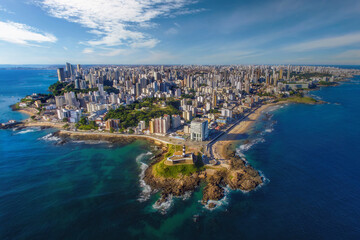 Wall Mural - Aerial view of Salvador cityscape, Bahia State, Brazil.