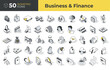 50 Business Finance Isometric Icons