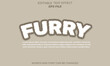 © enel - furry text effect, font editable, typography, 3d text. vector template