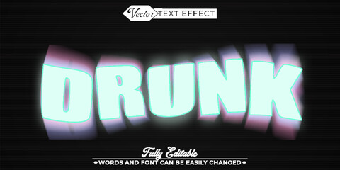 Blurry Drunk Vector Editable Text Effect Template