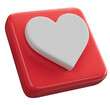 © Xvector - Heart social media icon 3d render Cutout