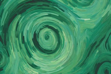 Wall Mural - Abstract green background with a swirling pattern. Generative ai