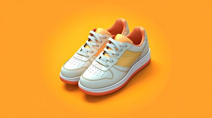 Sneakers on a colorful background with fashion style and sport spirit generated by AI