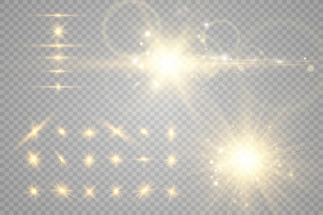 Poster - golden stars background